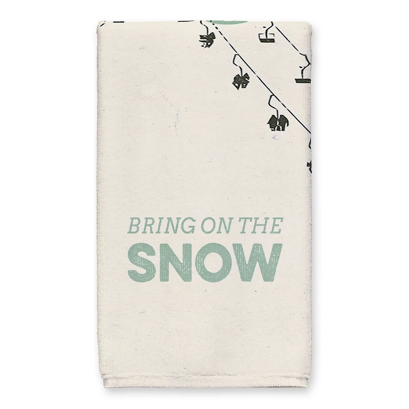 Ski Lift Slopes Snow Tea Towels - Set of 2