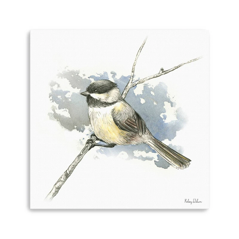 Birds Branches III Chickadee Canvas Giclee