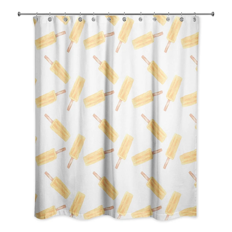 Orange Popsicle Pattern 71" x 74" Shower Curtain