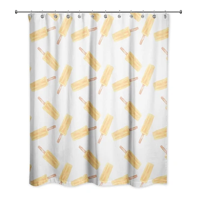 Orange Popsicle Pattern 71" x 74" Shower Curtain