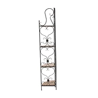 66" Brown Iron Farmhouse Baker's Rack