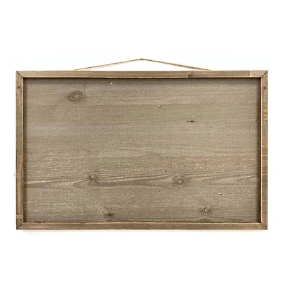 4 Pack: 27" x 17" Framed Brownwash Wood Plaque by Make Market®