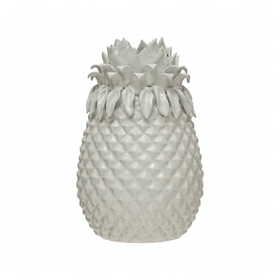 13" Handmade Stoneware Pineapple Vase
