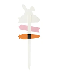 Glitzhome® 36" Wooden Easter Bunny Yard Stake