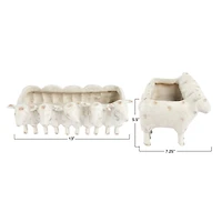 Hello Honey® White 13" Sheep Planter