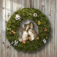 15" Wreath with Rabbits