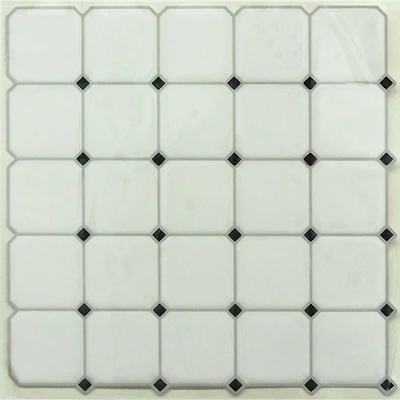 RoomMates Black & White Diamond Backsplash StickTiles®