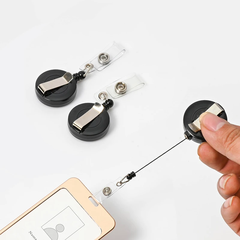 Black Retractable Badge Blanks, 2ct. by Bead Landing™