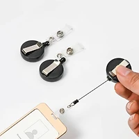 Black Retractable Badge Blanks, 2ct. by Bead Landing™