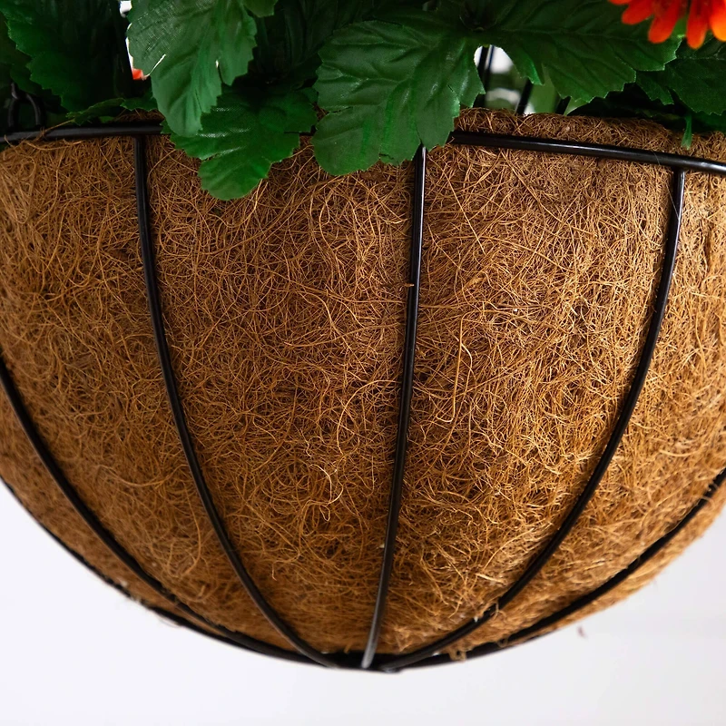 24in. UV Resistant Artificial Chrysanthemum Hanging Basket (Indoor/Outdoor