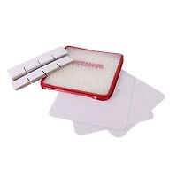 Simplify Clear & Red Ornament Organizer