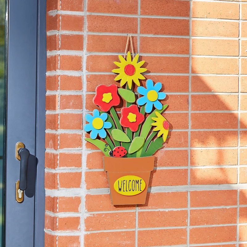 Glitzhome® 22" Wooden Blooming Flowers Wall Décor