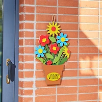 Glitzhome® 22" Wooden Blooming Flowers Wall Décor