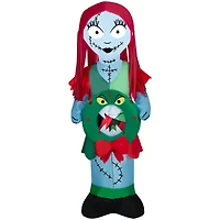 5ft. Airblown® Inflatable Christmas Sally in Patchwork Dress with Monster Wreath