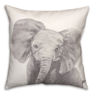 Baby Elephant 18" x 18" Throw Pillow