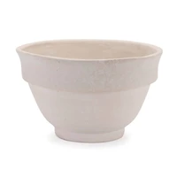 10" Beige Recycled Paper Chalk Bowl