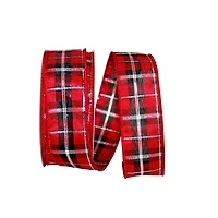 Reliant 1.5" x 20yd. Lauren Metallic Check Wired Ribbon