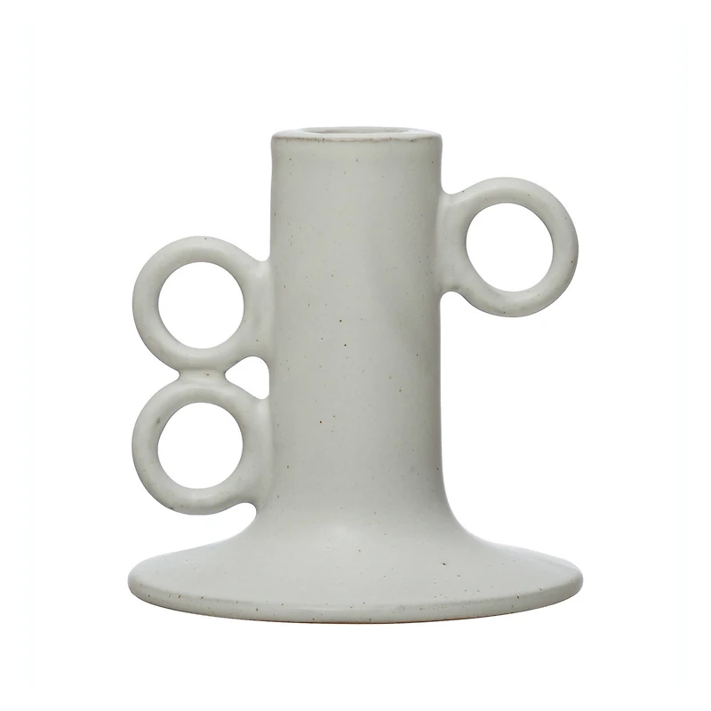 Hello Honey® 4" Stoneware Taper Candle Holder