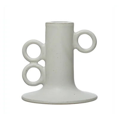 Hello Honey® 4" Stoneware Taper Candle Holder