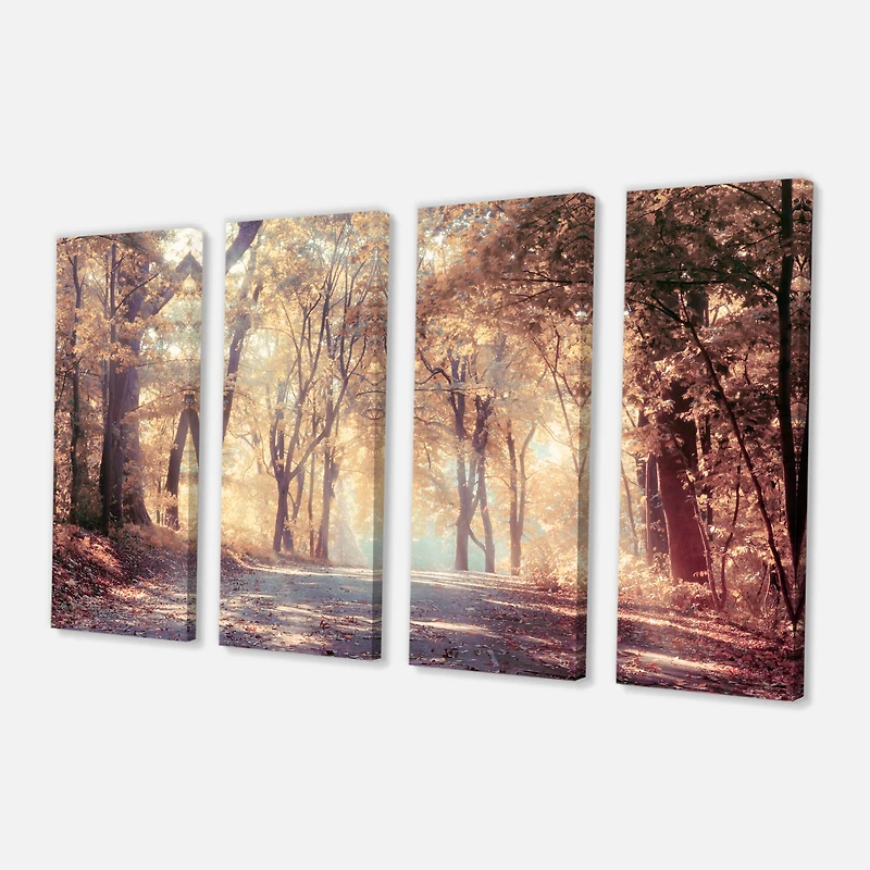 Designart - Golden Autumn Beautiful Forest