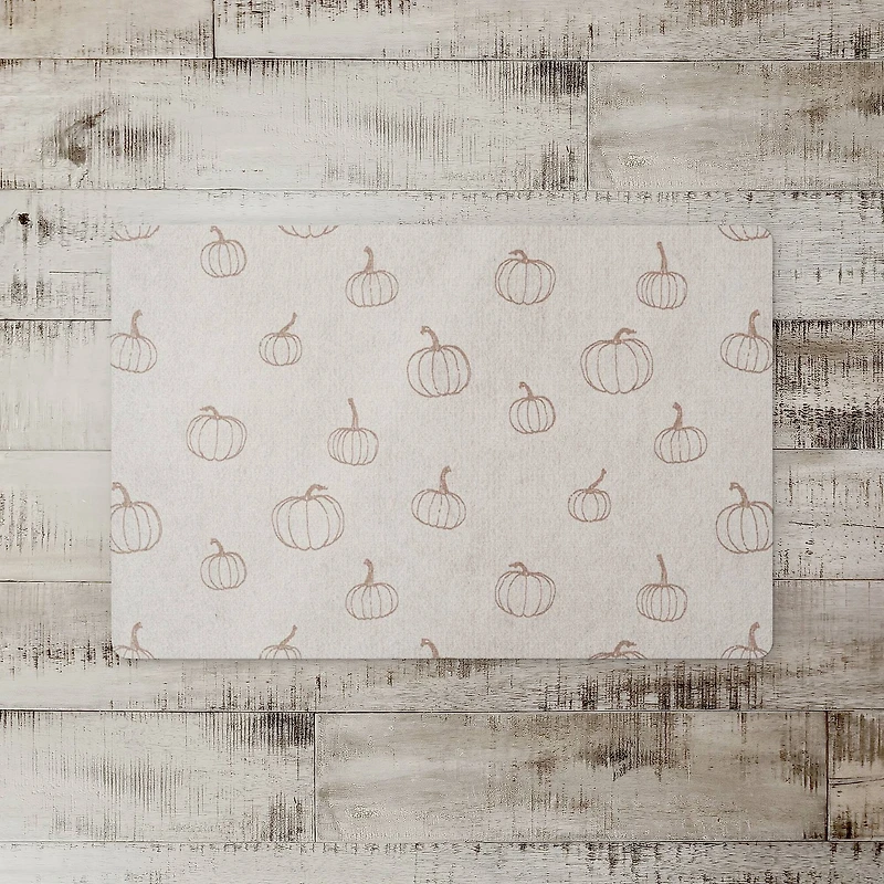 Dusty Rose Mini Pumpkin Pattern Floor Mat