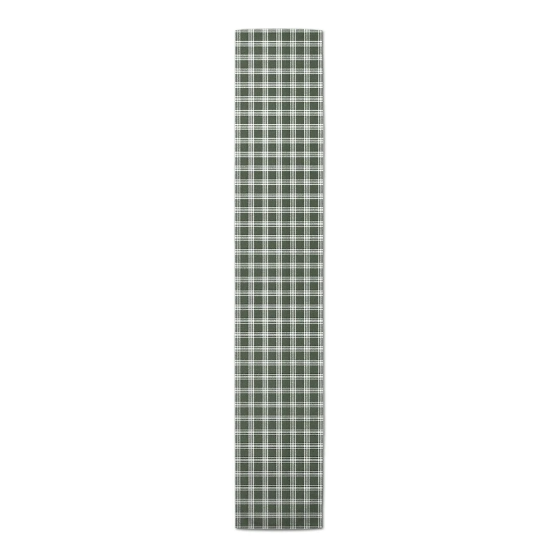 Hunter Green Plaid Outdoor Table Runner