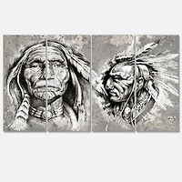 Designart - Native American Indian Heads
