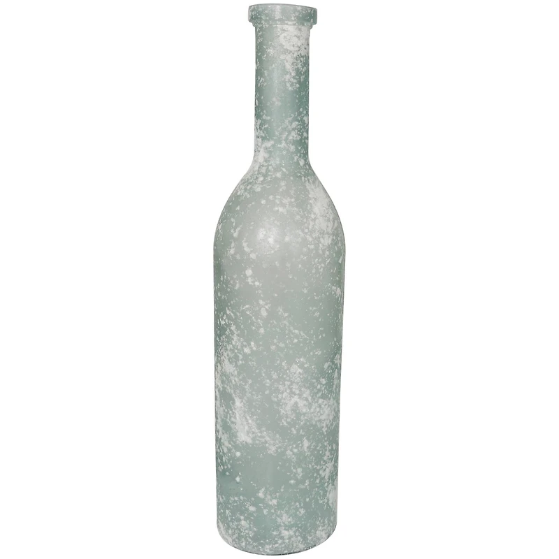 29" Frosted Spanish Bottle Glass Vase