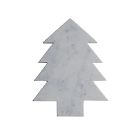 Hello Honey® 13.5" White Marble Tree Shaped Cheese & Cutting Board