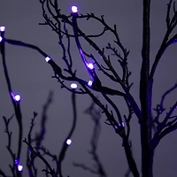 6ft. Pre-Lit LED Black Twig Artificial Halloween Tree