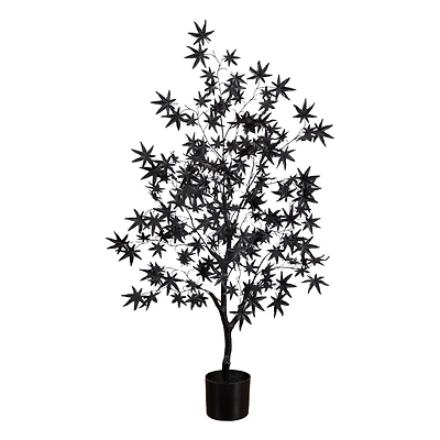 4ft. Artificial Halloween Eerie Black Maple Tree