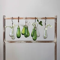 Hello Honey® 8" Clear Hand Blown Glass Hanging Vase