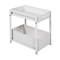Honey Can Do 15.5" White Metal Kitchen Cabinet Organizer with Drawers