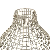 CosmoLiving by Cosmopolitan Silver Iron Modern Vase, 13" x 13" x 14"