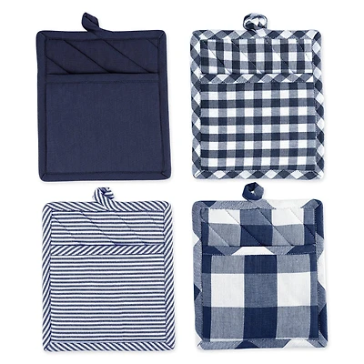 DII® Navy & White Potholder Set