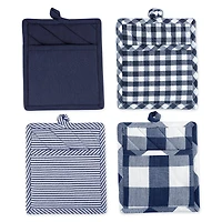 DII® Navy & White Potholder Set