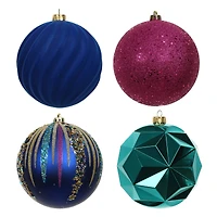 4 Pack 4.7" Jewels & Jolly Shatterproof Ball Ornaments by Ashland®