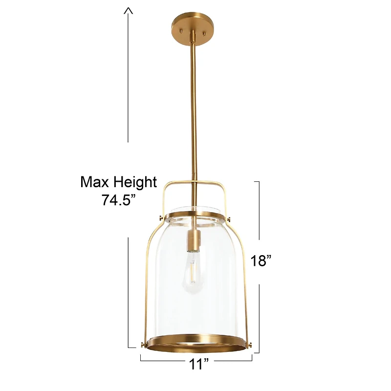 Hello Honey® Robert Stevenson Lighting Channing Metal & Glass Ceiling Light