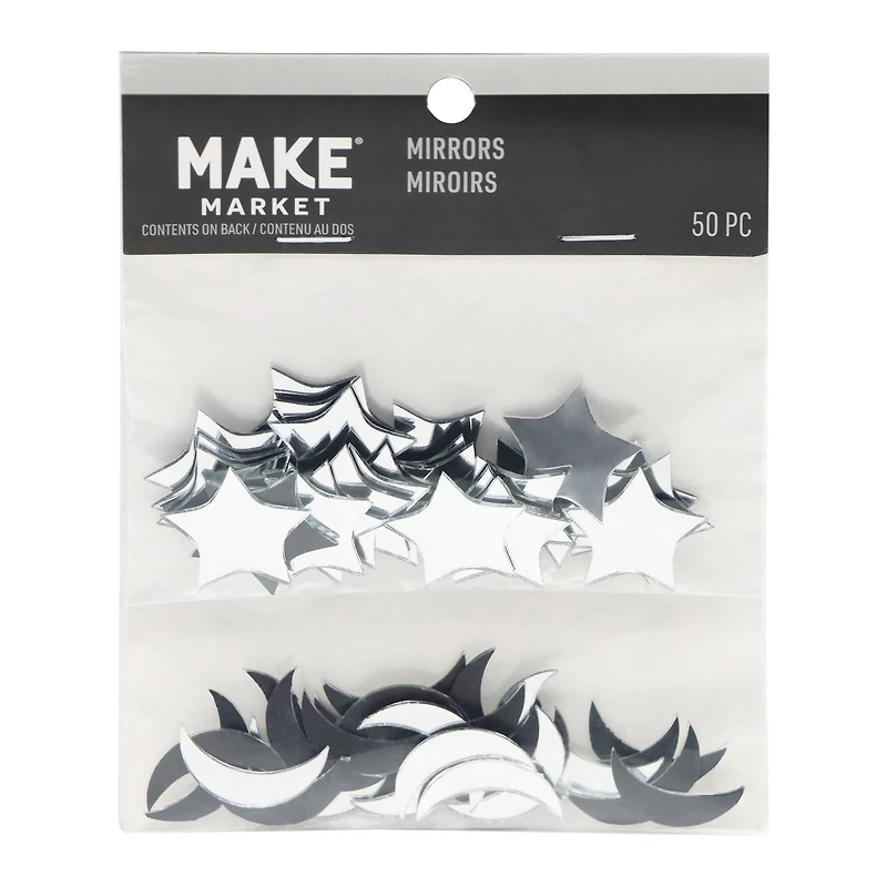 1" Moon & Star Glass Mirrors, 50ct. by Make Market®