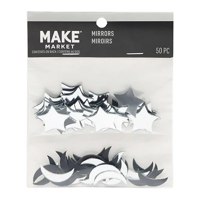 1" Moon & Star Glass Mirrors, 50ct. by Make Market®