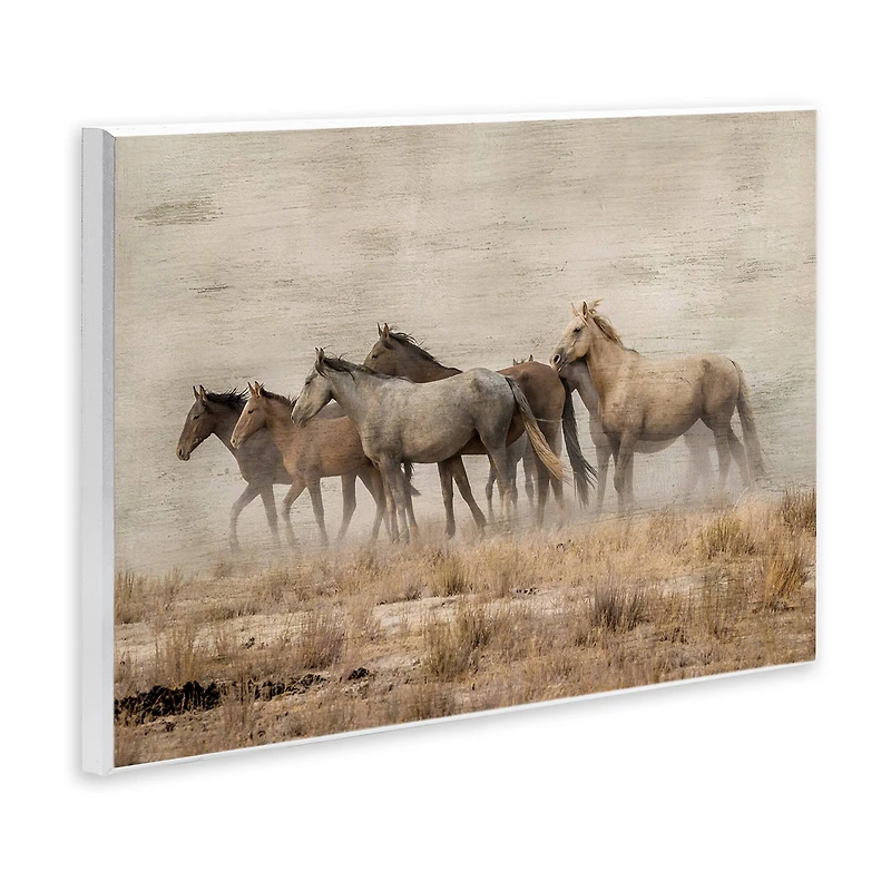 Stupell Industries Galloping Horse Herd Countryside Wall Plaque Art