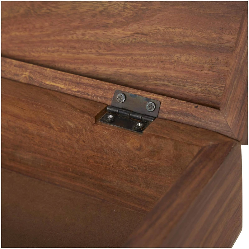 Brown Box Set with Silver Diagonal Stripes