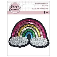 Gwen Studios 3.25" Rainbow Iron-On Patch With Sequins