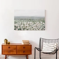 Flowers In The Grass 30" x 20" Canvas Wall Art