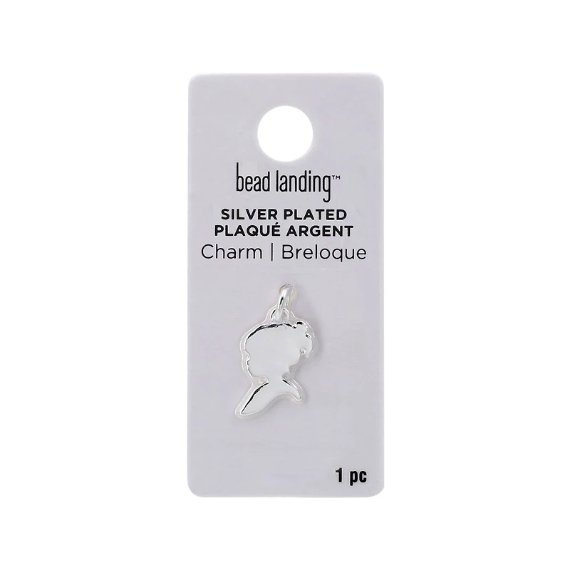 Silver Plated Girl Charm by Bead Landing™