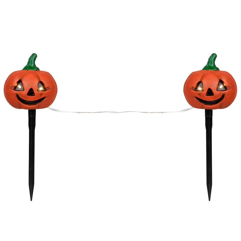 Lighted Jack-o-Lantern Halloween Pathway Markers Set, 3ct.