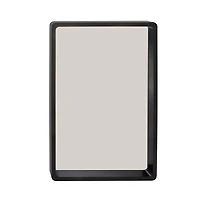 36" Black Contemporary Wood Wall Mirror