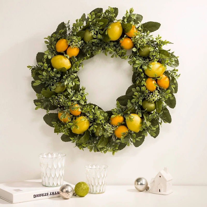 Glitzhome® 22'' Lemon Wreath