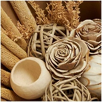 Light Brown Dried Floral Foliage Arrangement