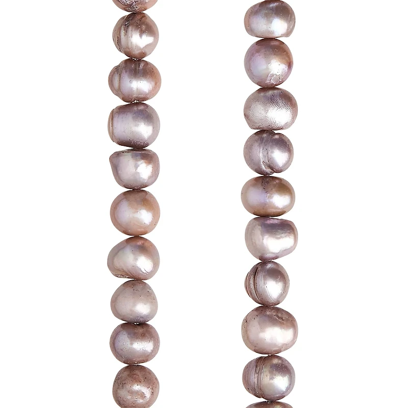 Dark Gray Pearl Potato Beads, 8mm by Bead Landing™